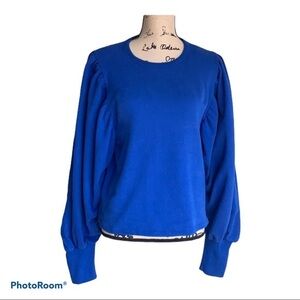 ZARA Royal Blue balloon sleeve sweater